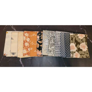 Quilting Fabric Fat Quarters Bundle 10pcs Cotton Floral Geometric Neutral Prints